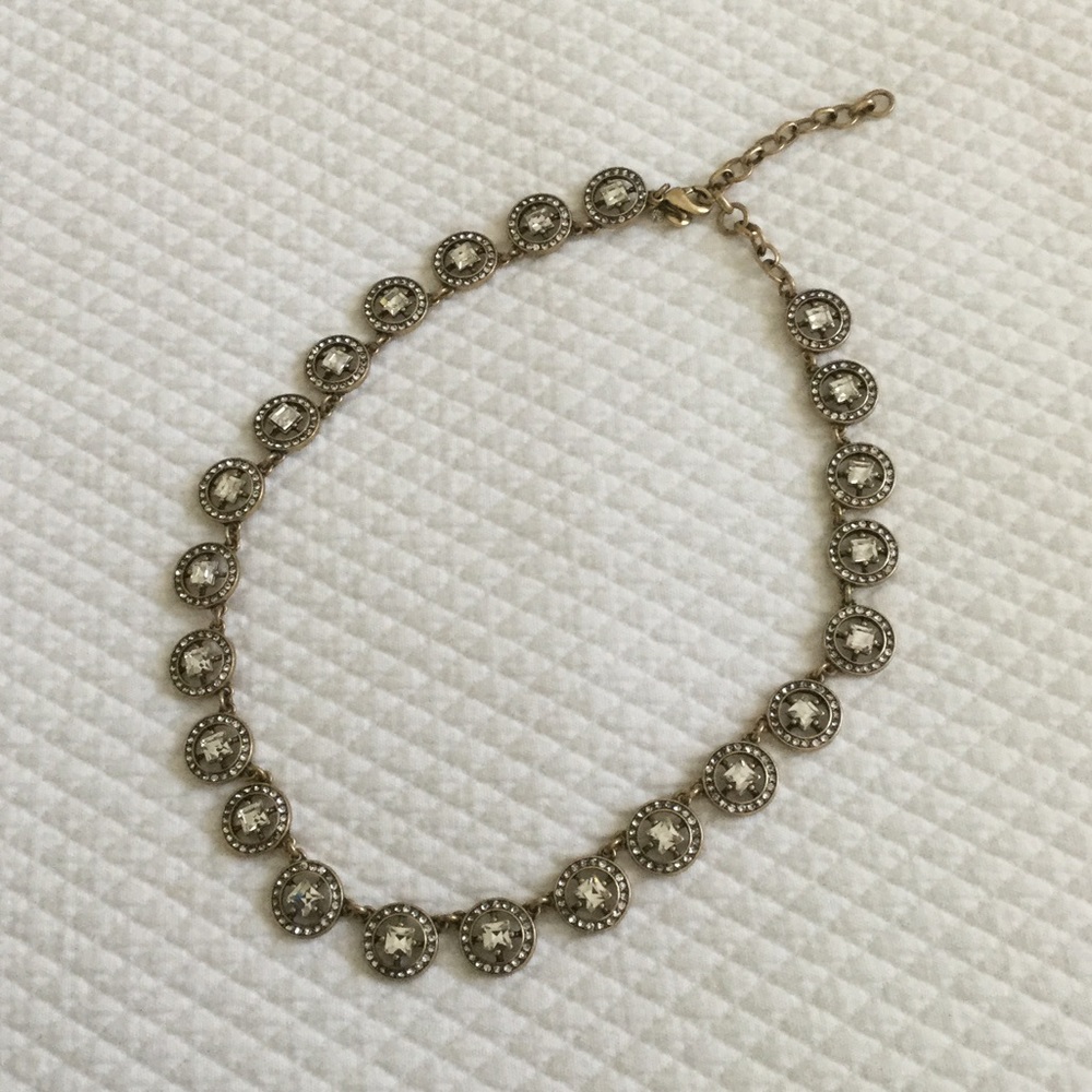 J. Crew Factory Crystal Pinwheel Necklace